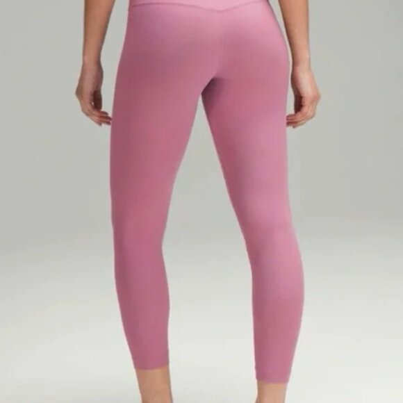 Lululemon Align Ribbed High Rise Pant 25” Velvet Dust Pink Size 0 - Picture 4 of 7